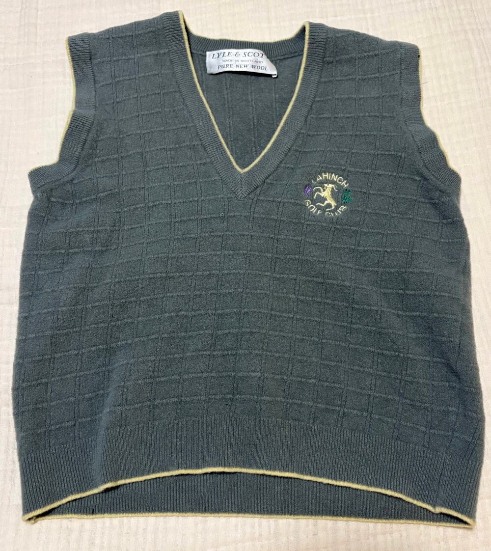 Vintage Lyle & Scott Pure New Wool Golf Sweater Vest Made in Scotland